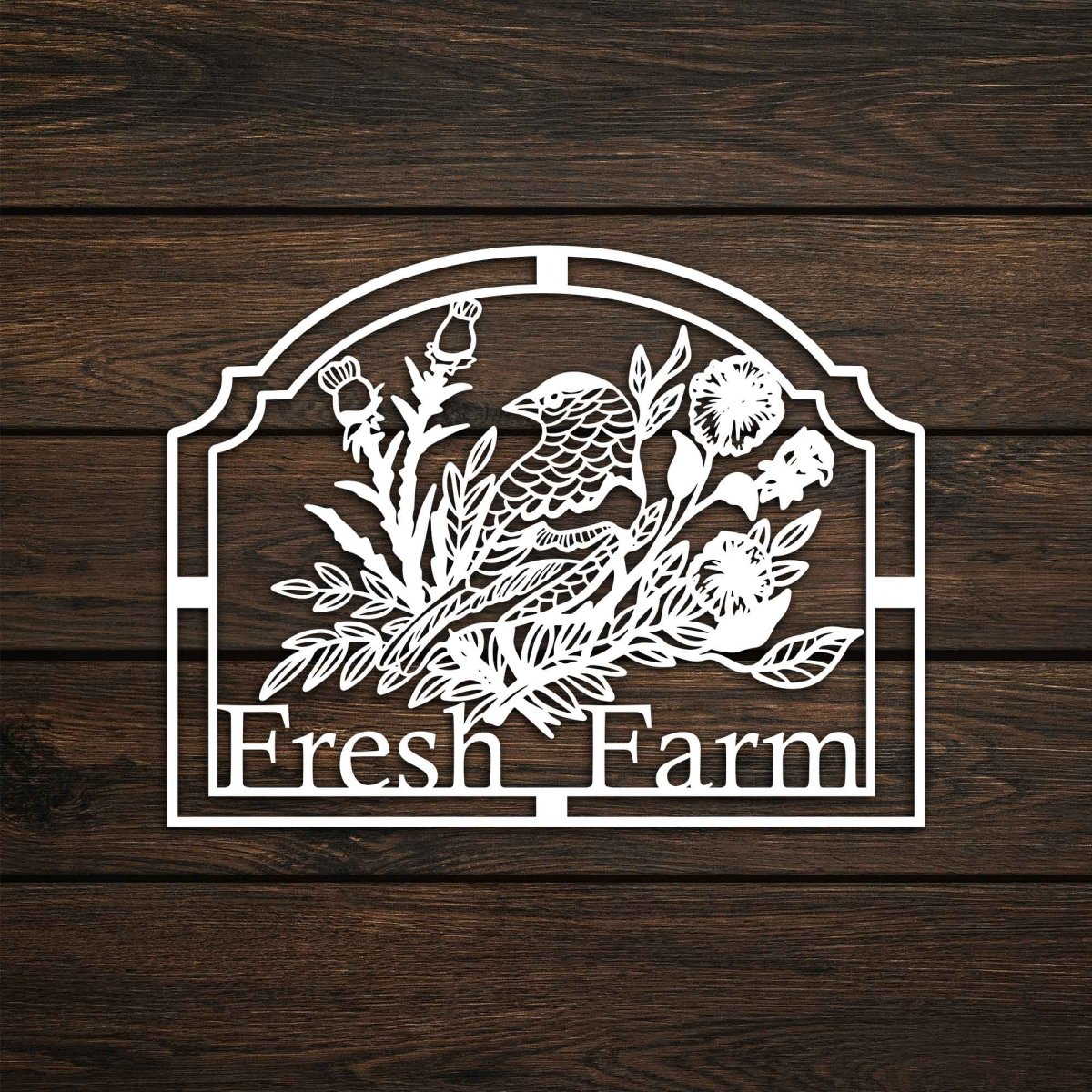 Metal Wall Farmhouse Name Sign - BrossHome Metal Wall Art