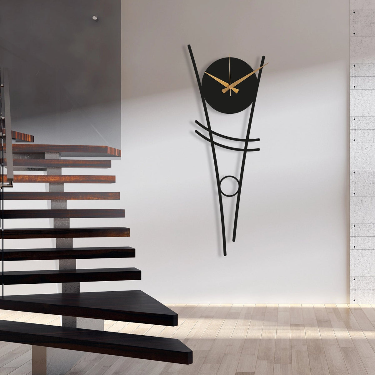 Minimalist Modern Abstract Metal Wall Clock - BrossHome Metal Wall Art