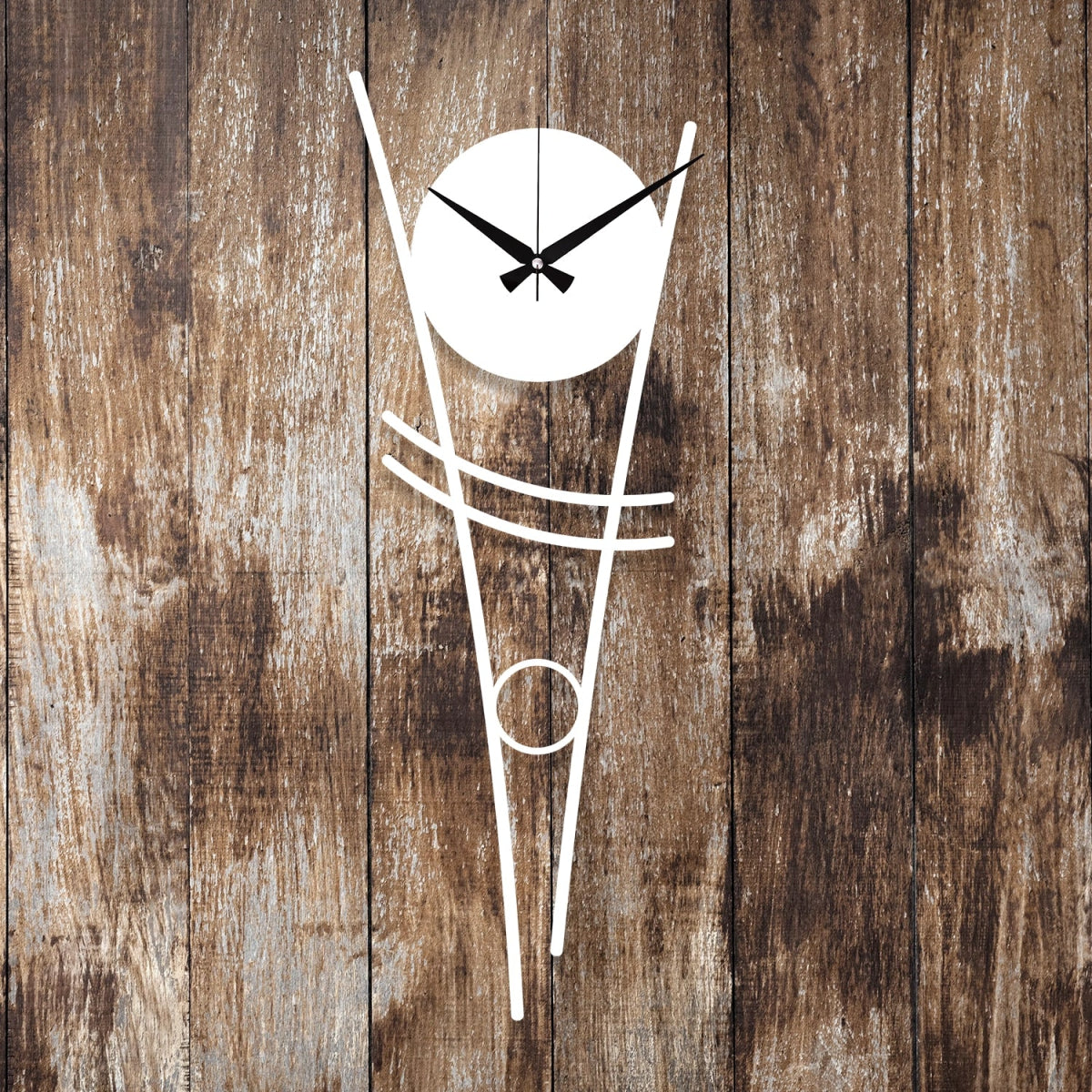 Minimalist Modern Abstract Metal Wall Clock - BrossHome Metal Wall Art