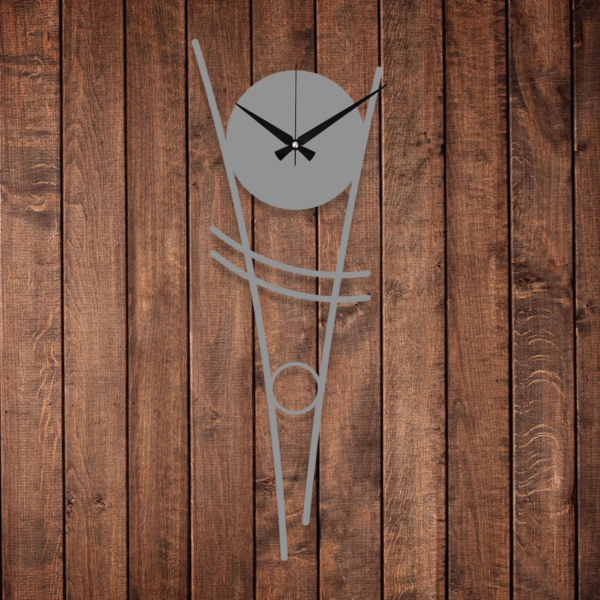 Minimalist Modern Abstract Metal Wall Clock - BrossHome Metal Wall Art