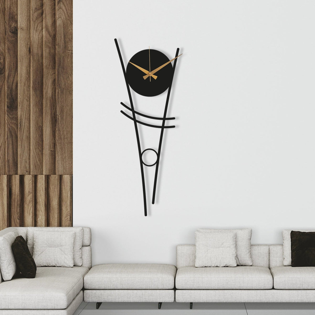 Minimalist Modern Abstract Metal Wall Clock - BrossHome Metal Wall Art