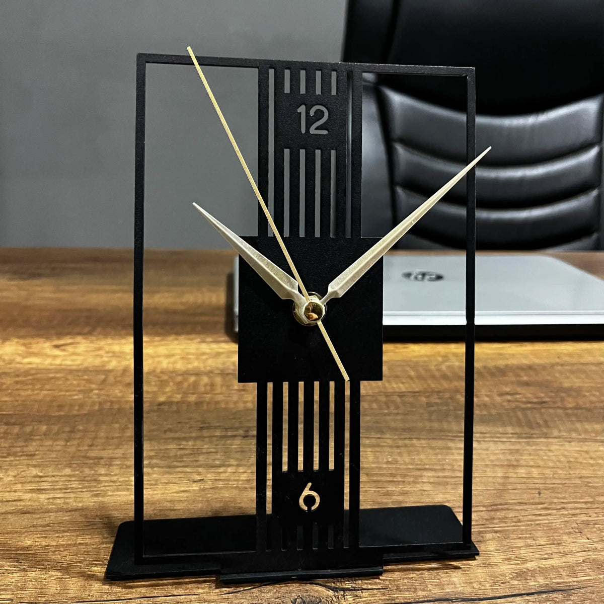 Modern Grid Tabletop Clock - BrossHome Metal Wall Art