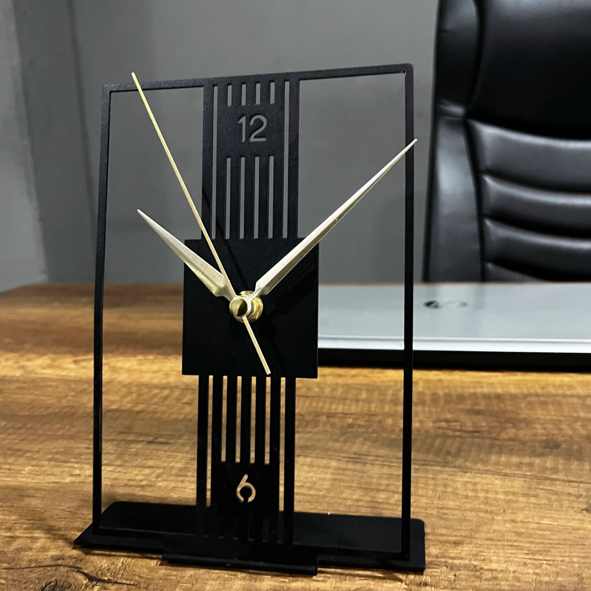 Modern Grid Tabletop Clock - BrossHome Metal Wall Art
