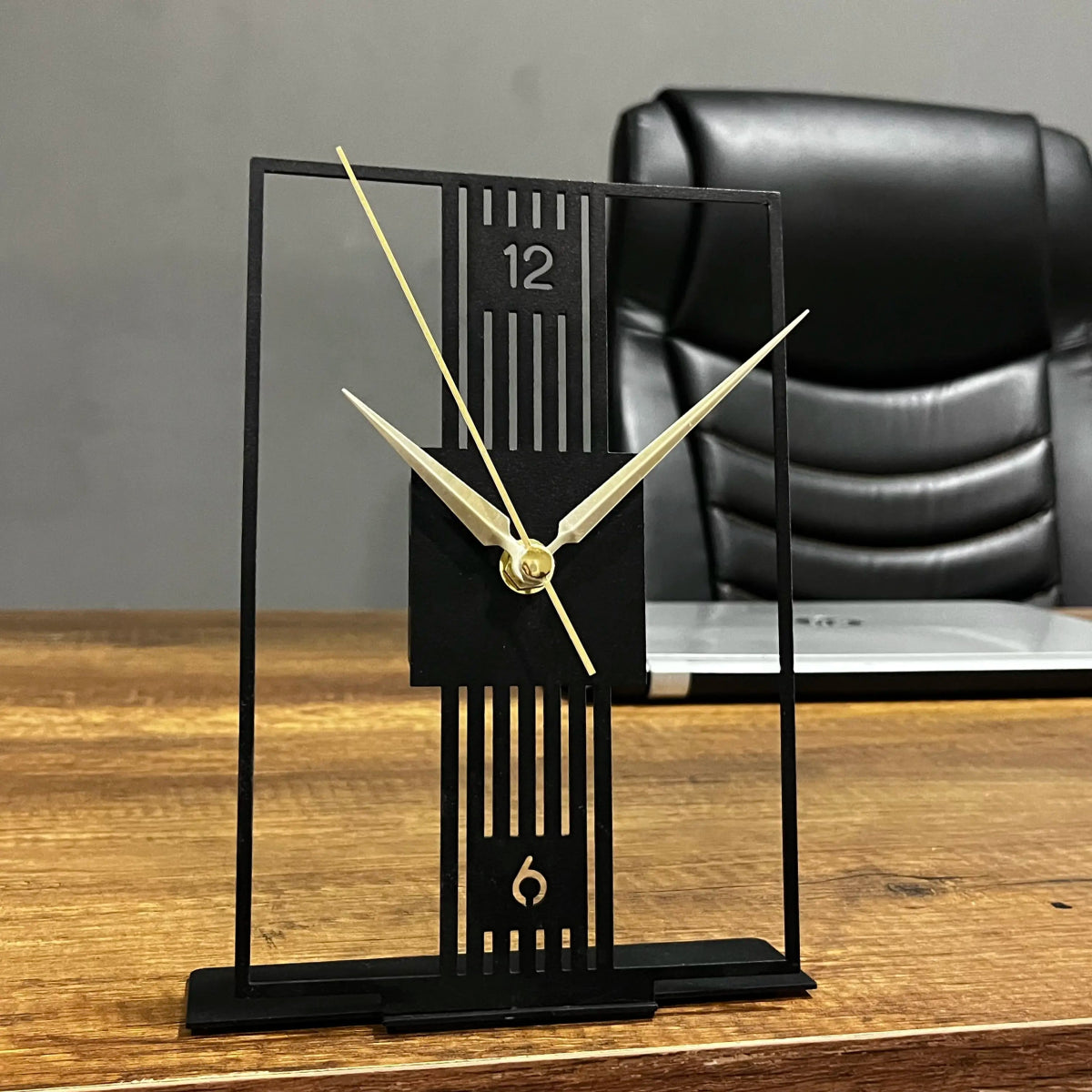 Modern Grid Tabletop Clock - BrossHome Metal Wall Art