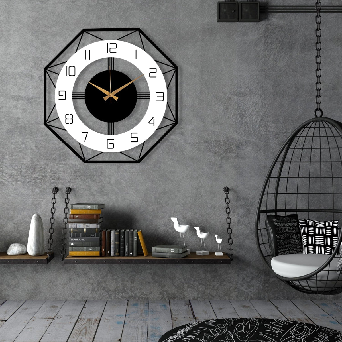 MODERN METAL WALL CLOCK - BrossHome Metal Wall Art