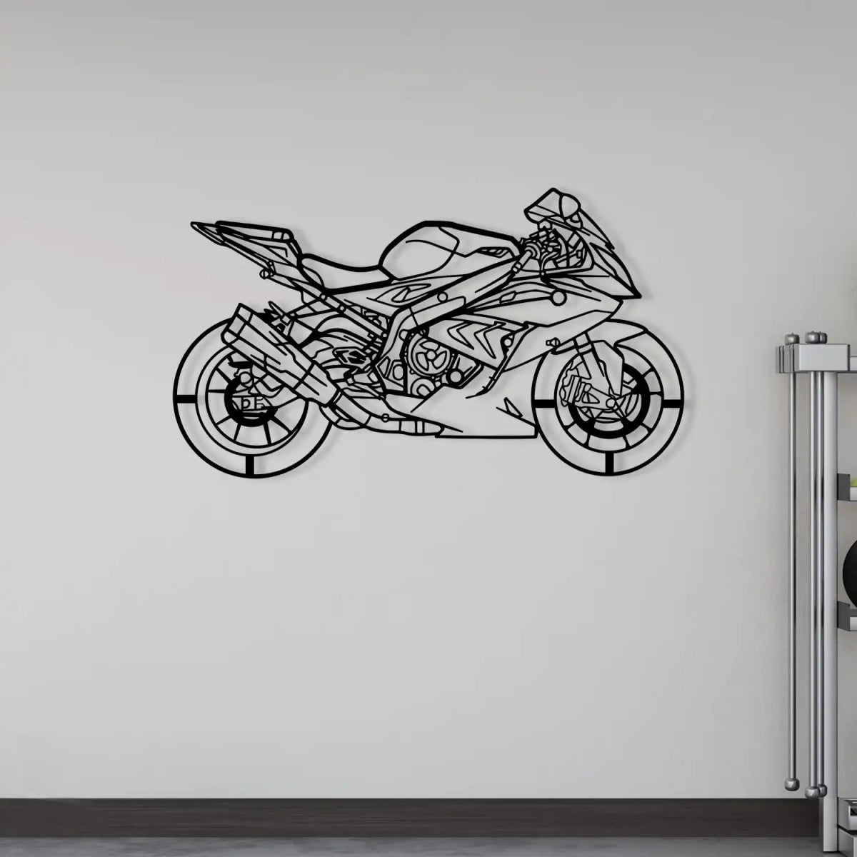 Modern Superbike Motorcycle Metal Wall Ornament - BrossHome Metal Wall Art