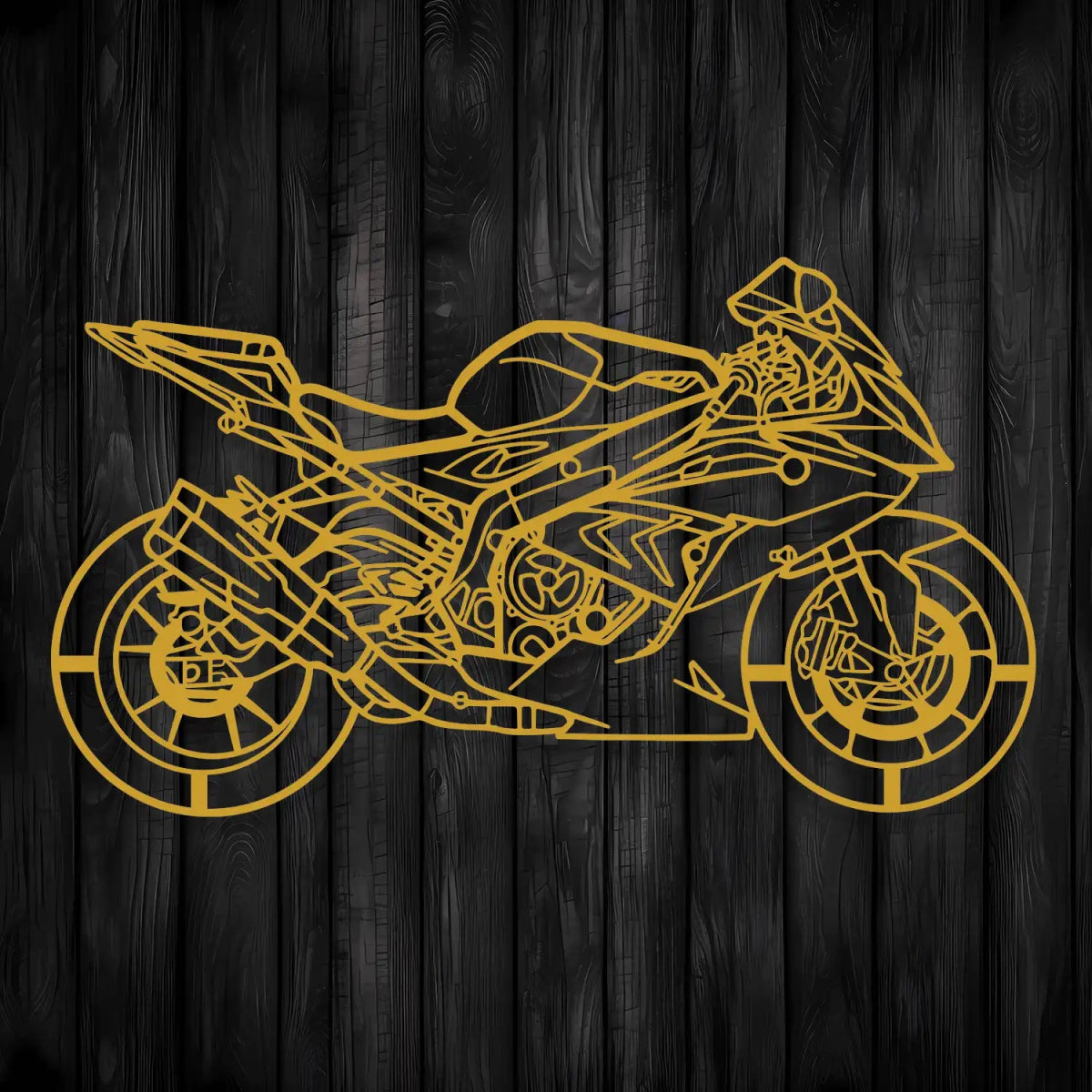 Modern Superbike Motorcycle Metal Wall Ornament - BrossHome Metal Wall Art