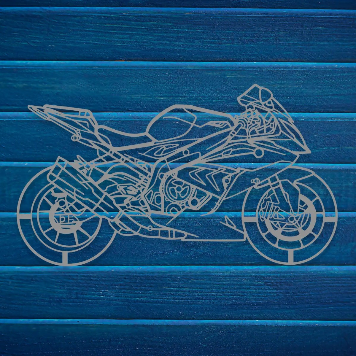 Modern Superbike Motorcycle Metal Wall Ornament - BrossHome Metal Wall Art