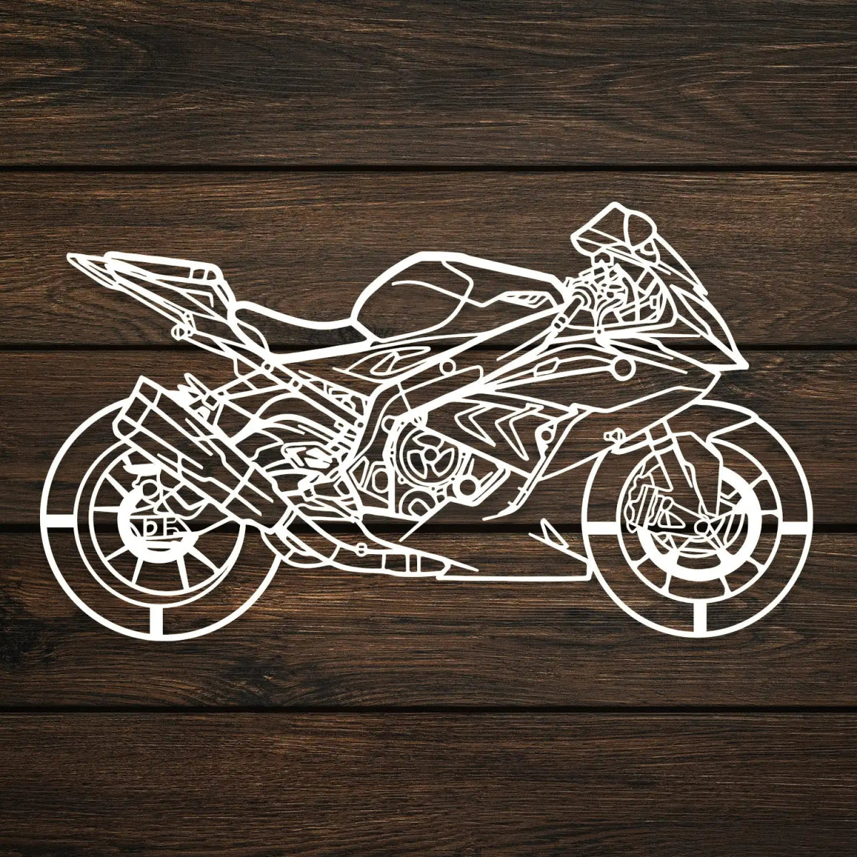 Modern Superbike Motorcycle Metal Wall Ornament - BrossHome Metal Wall Art