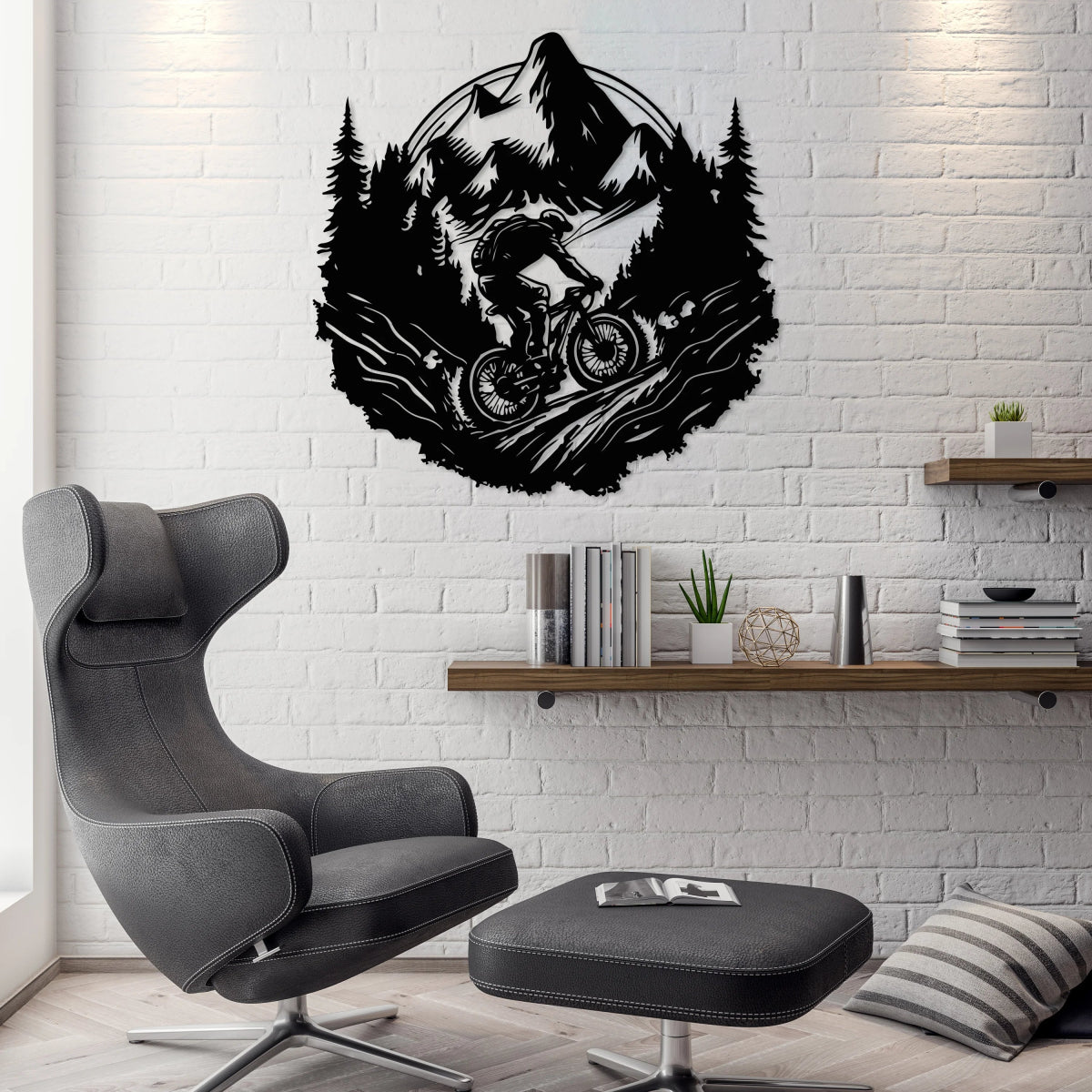Mountain Bike Metal Wall Decor - BrossHome Metal Wall Art