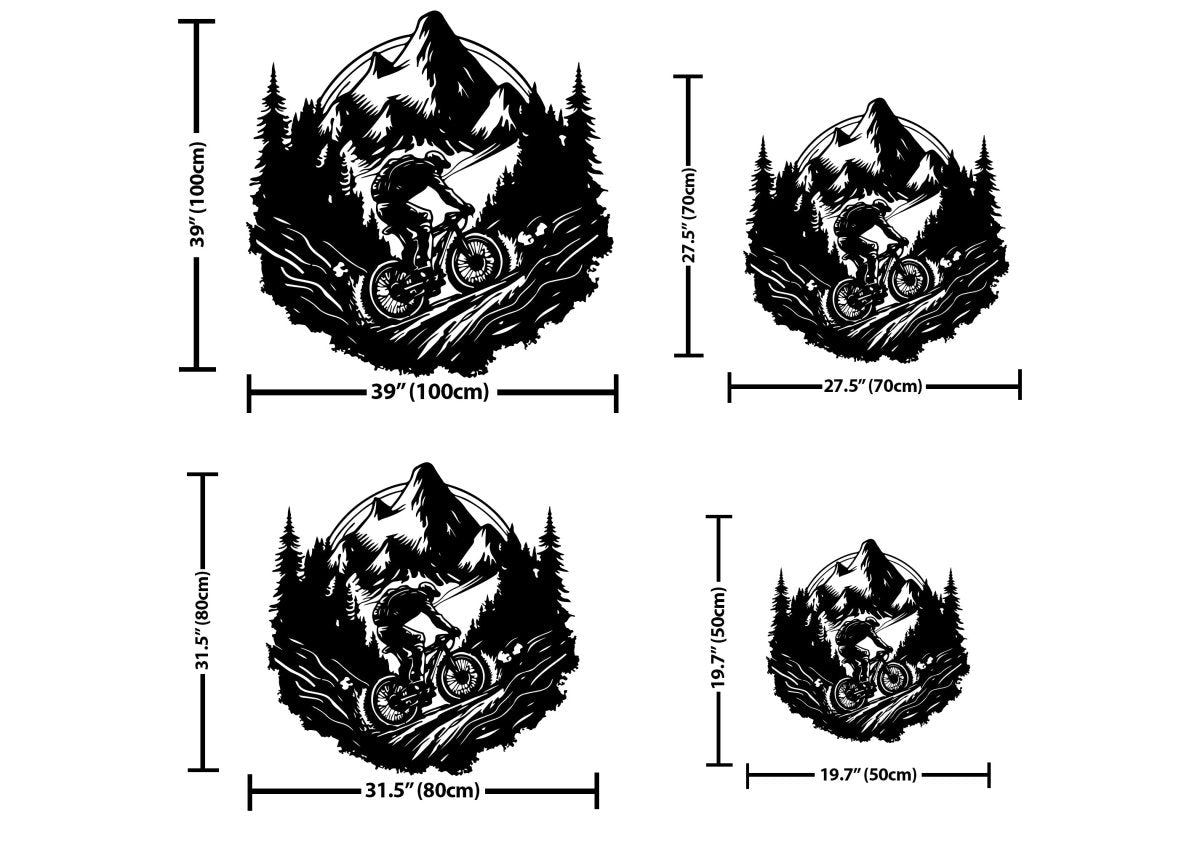 Mountain Bike Metal Wall Decor - BrossHome Metal Wall Art