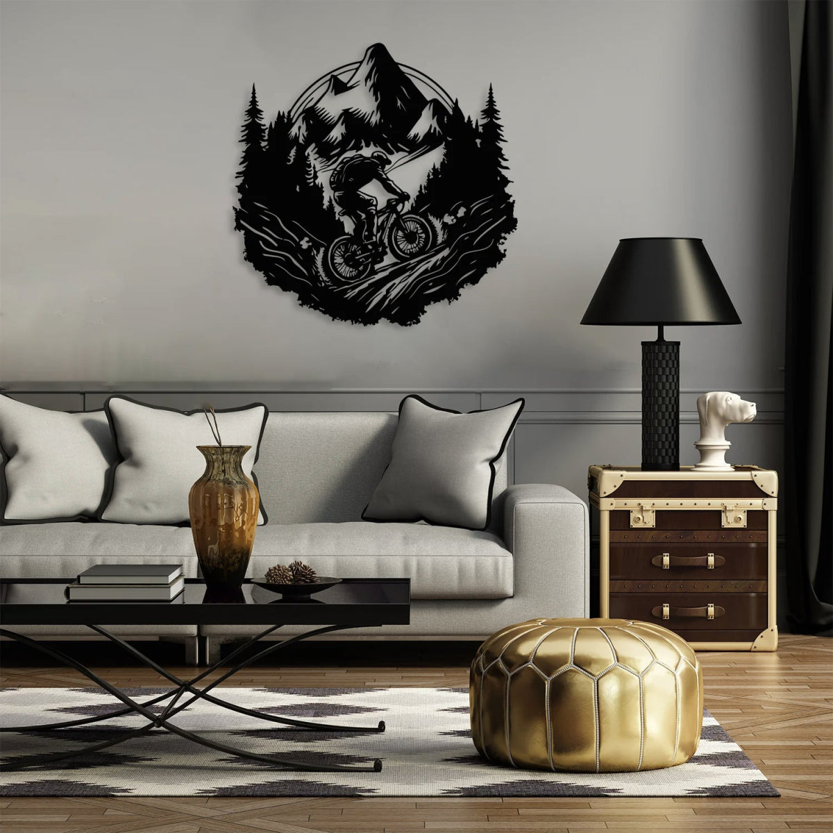 Mountain Bike Metal Wall Decor - BrossHome Metal Wall Art