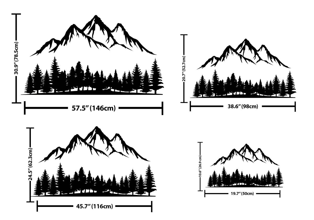 Mountain Forest Metal Wall Decor - BrossHome Metal Wall Art