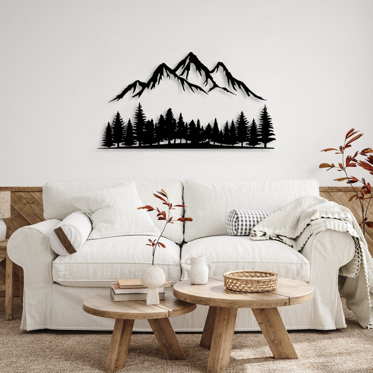 Mountain Forest Metal Wall Decor - BrossHome Metal Wall Art