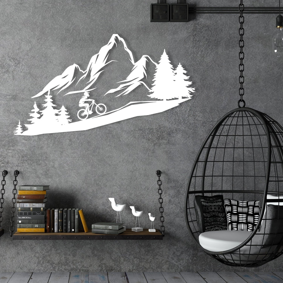 Mountain Metal Wall Decor - BrossHome Metal Wall Art