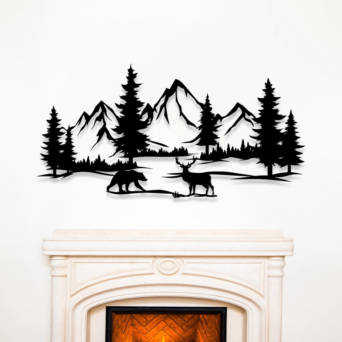 Mountain Serenity Metal Wall Decor - BrossHome Metal Wall Art