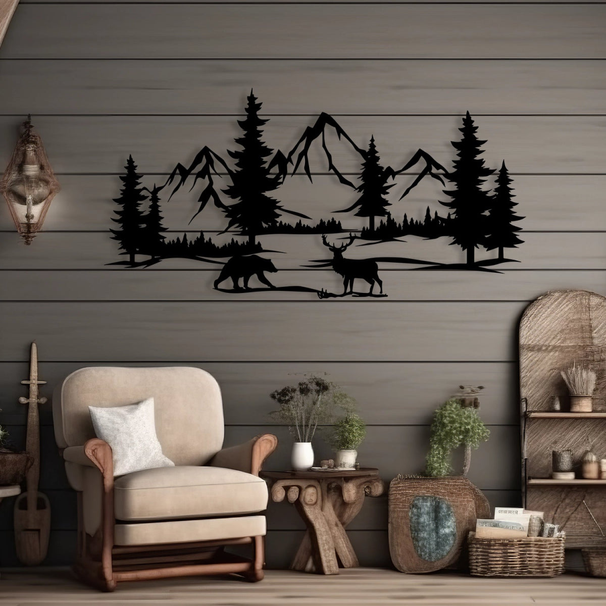 Mountain Serenity Metal Wall Decor - BrossHome Metal Wall Art