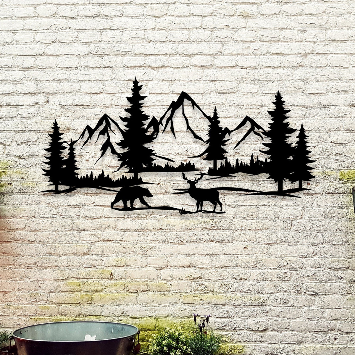 Mountain Serenity Metal Wall Decor - BrossHome Metal Wall Art