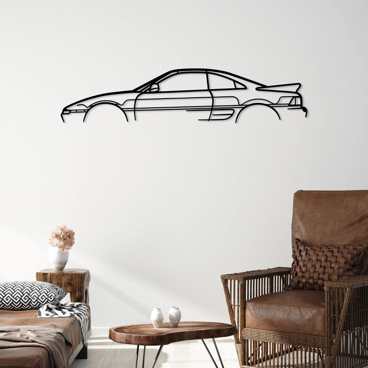 Mr2 1995 Car Silhouette Metal Wall Art - BrossHome Metal Wall Art