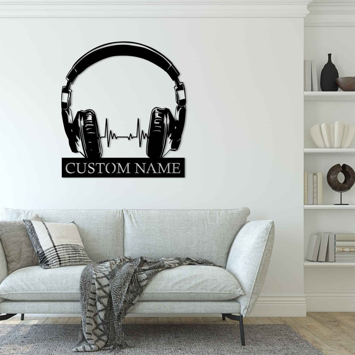 Music Headphones Metal Wall Art - BrossHome Metal Wall Art