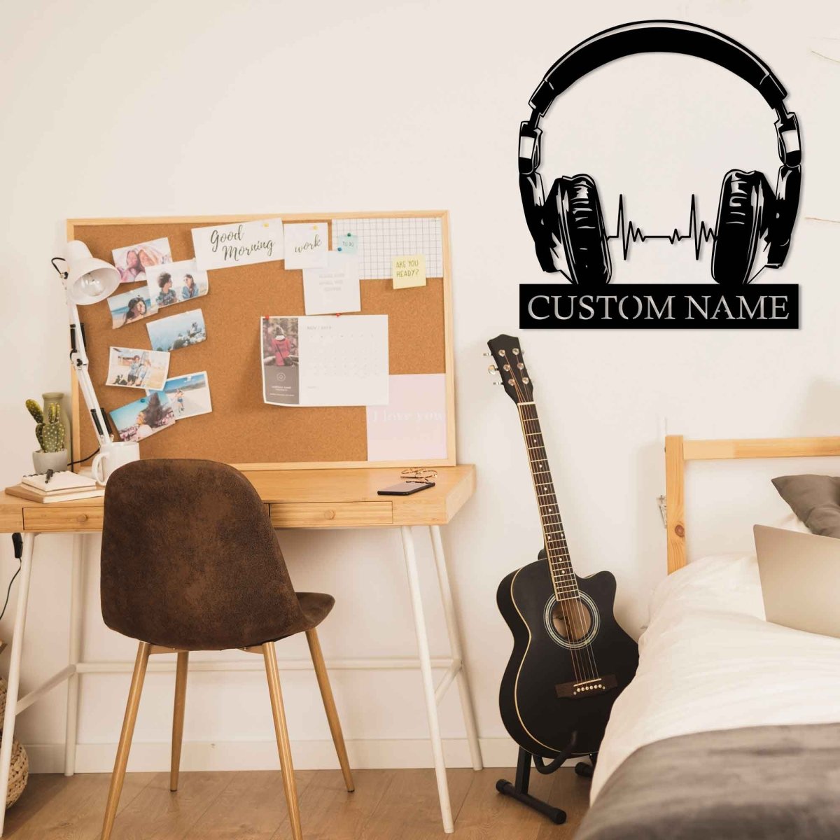 Music Headphones Metal Wall Art - BrossHome Metal Wall Art