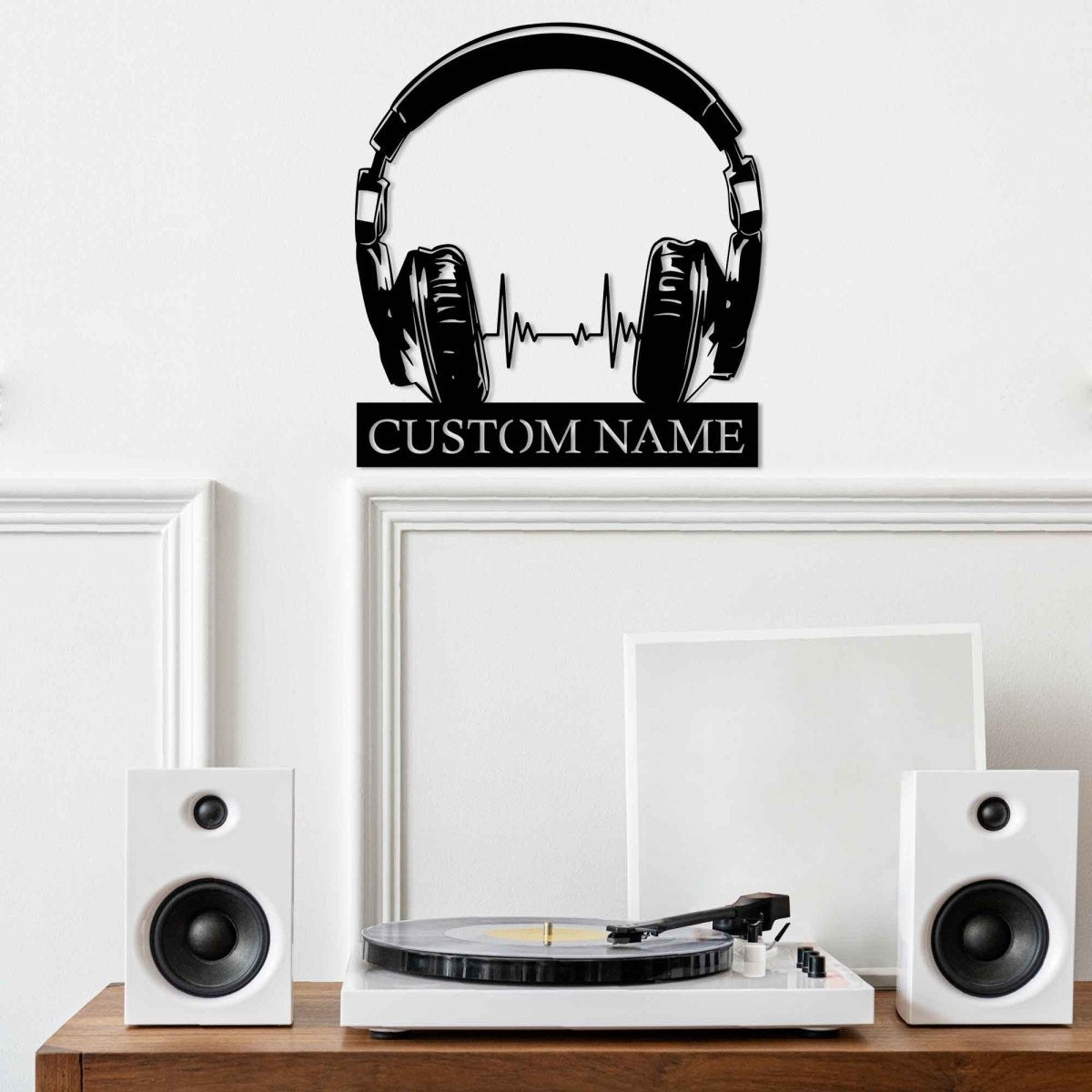 Music Headphones Metal Wall Art - BrossHome Metal Wall Art