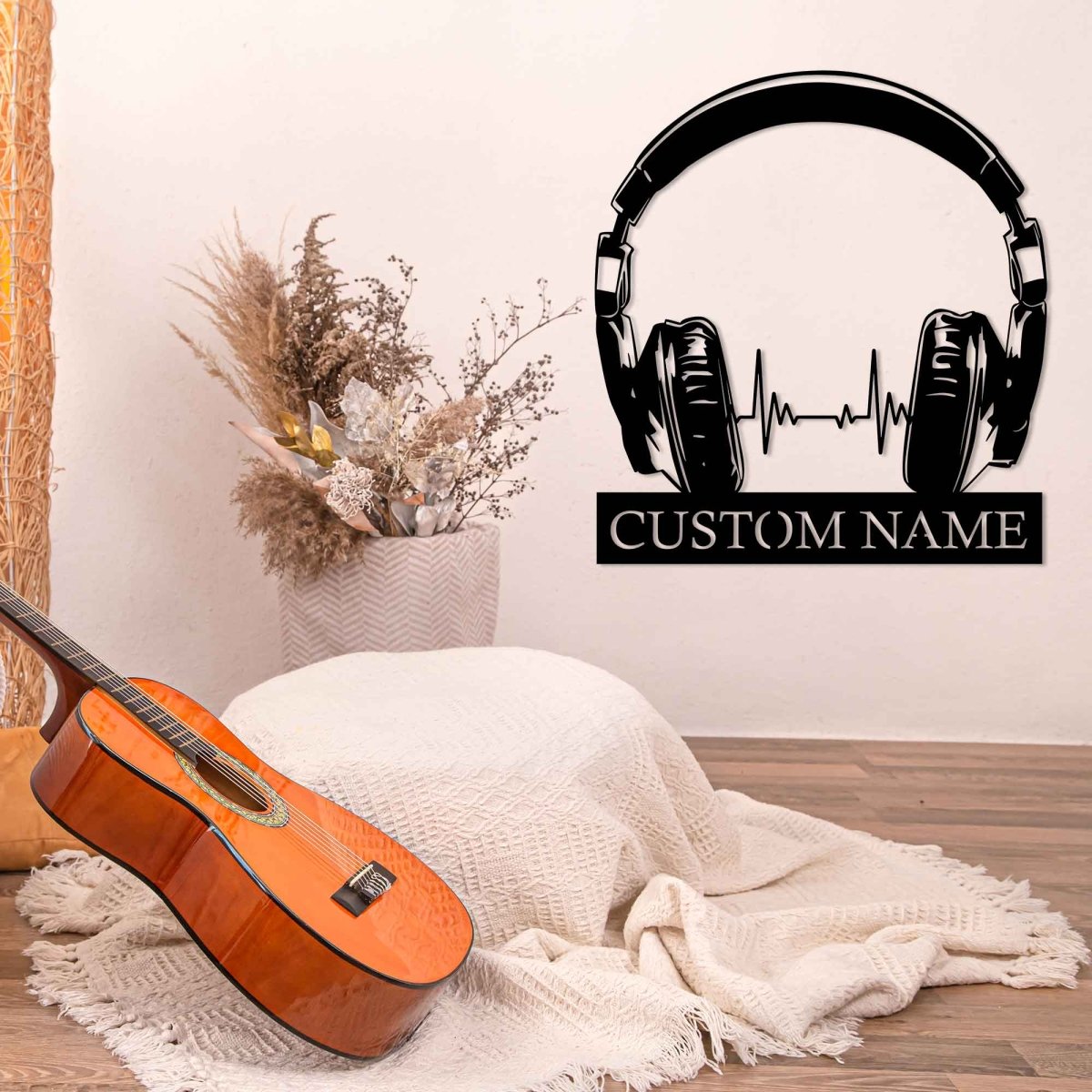 Music Headphones Metal Wall Art - BrossHome Metal Wall Art