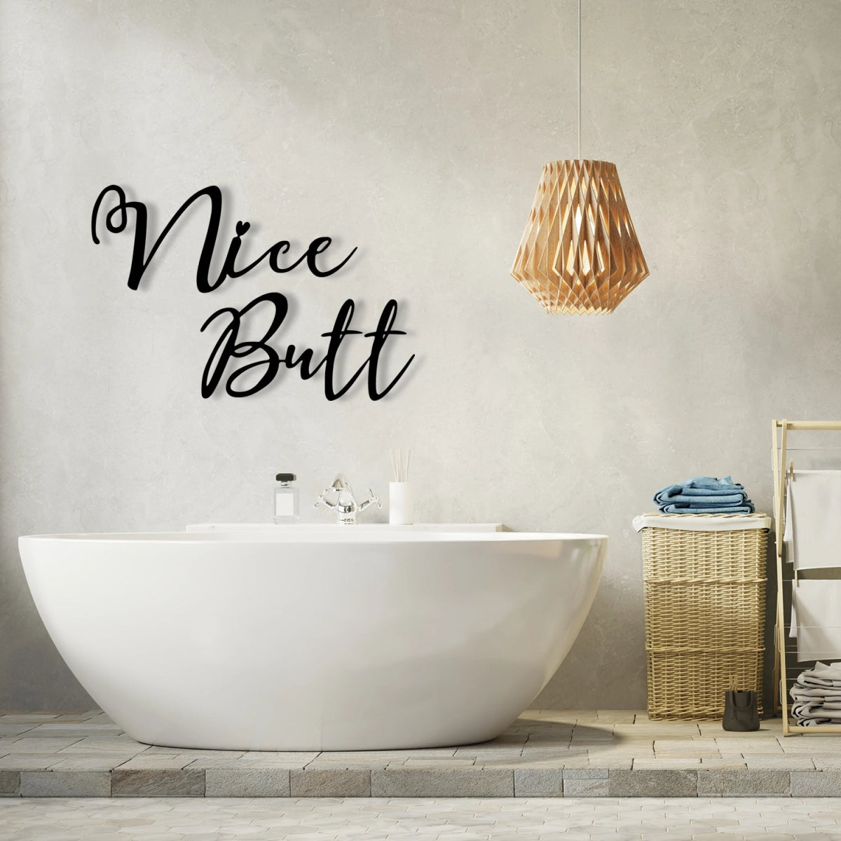 Nice Butt Metal Wall Sign Decor - BrossHome Metal Wall Art