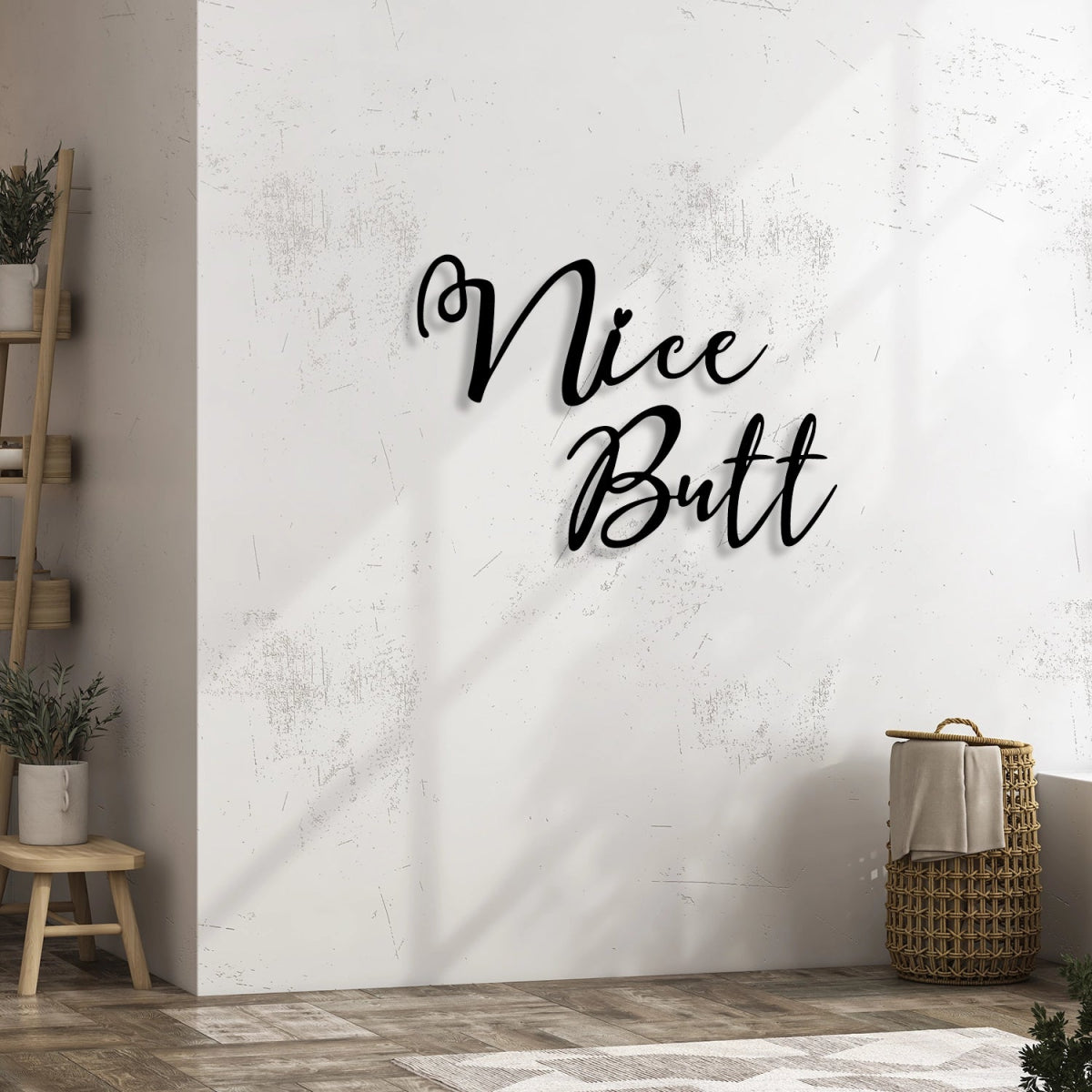 Nice Butt Metal Wall Sign Decor - BrossHome Metal Wall Art