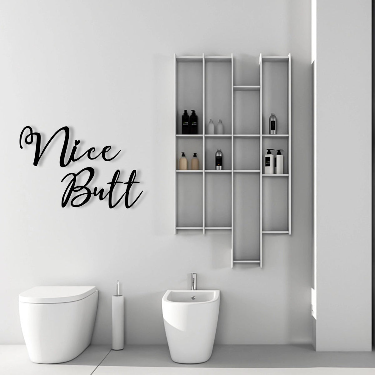Nice Butt Metal Wall Sign Decor - BrossHome Metal Wall Art