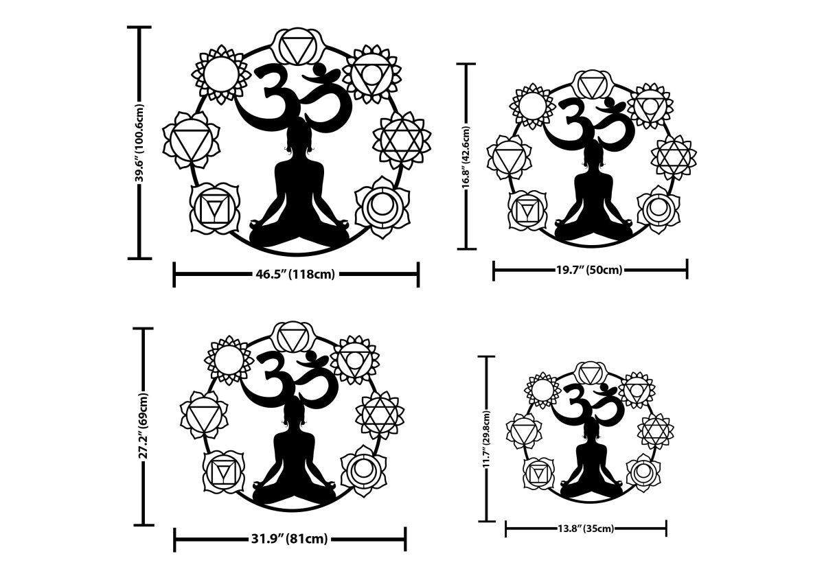 Om Metal Wall Art - BrossHome Metal Wall Art