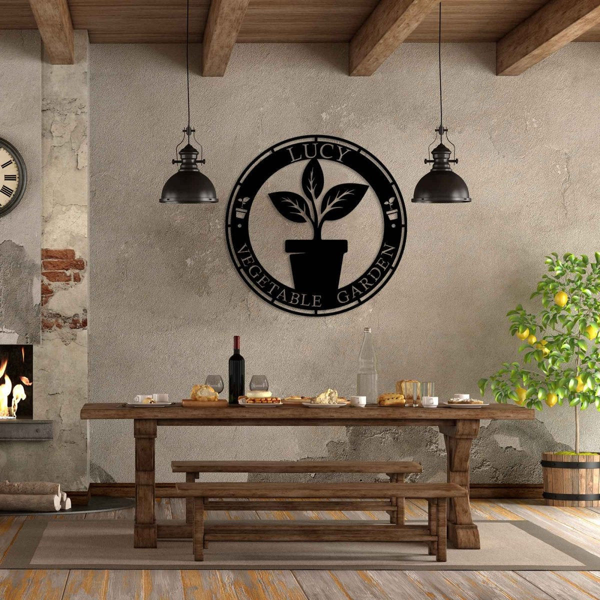 Outdoor Garden Metal Wall Sign - BrossHome Metal Wall Art