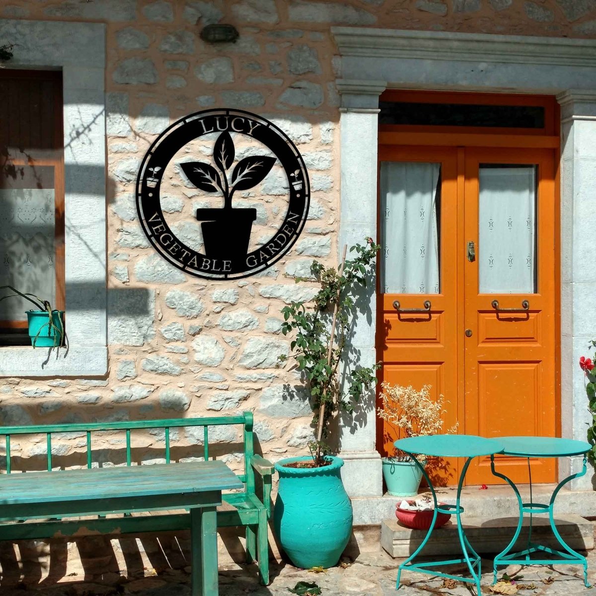 Outdoor Garden Metal Wall Sign - BrossHome Metal Wall Art