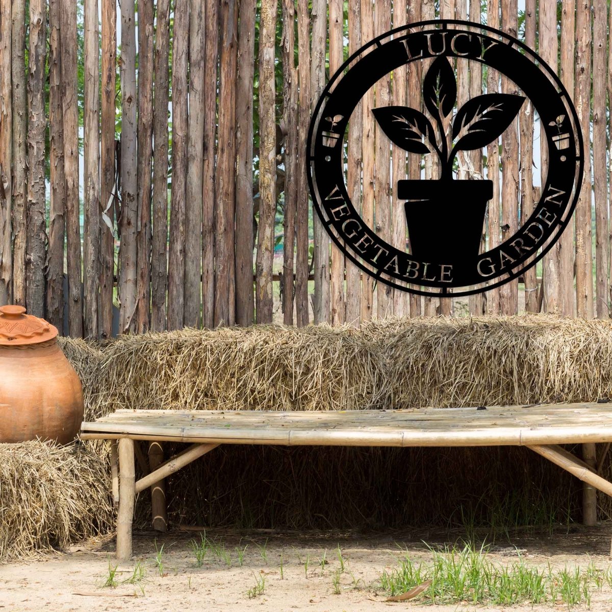 Outdoor Garden Metal Wall Sign - BrossHome Metal Wall Art