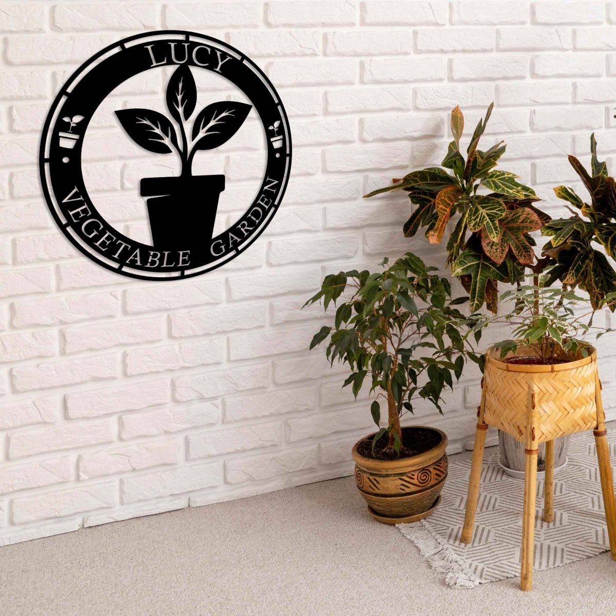 Outdoor Garden Metal Wall Sign - BrossHome Metal Wall Art