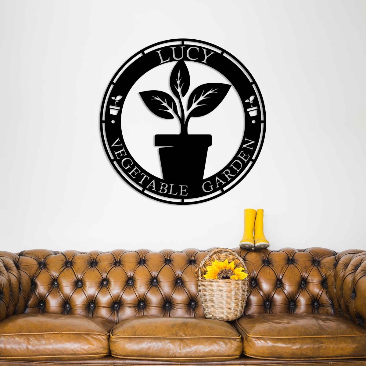 Outdoor Garden Metal Wall Sign - BrossHome Metal Wall Art