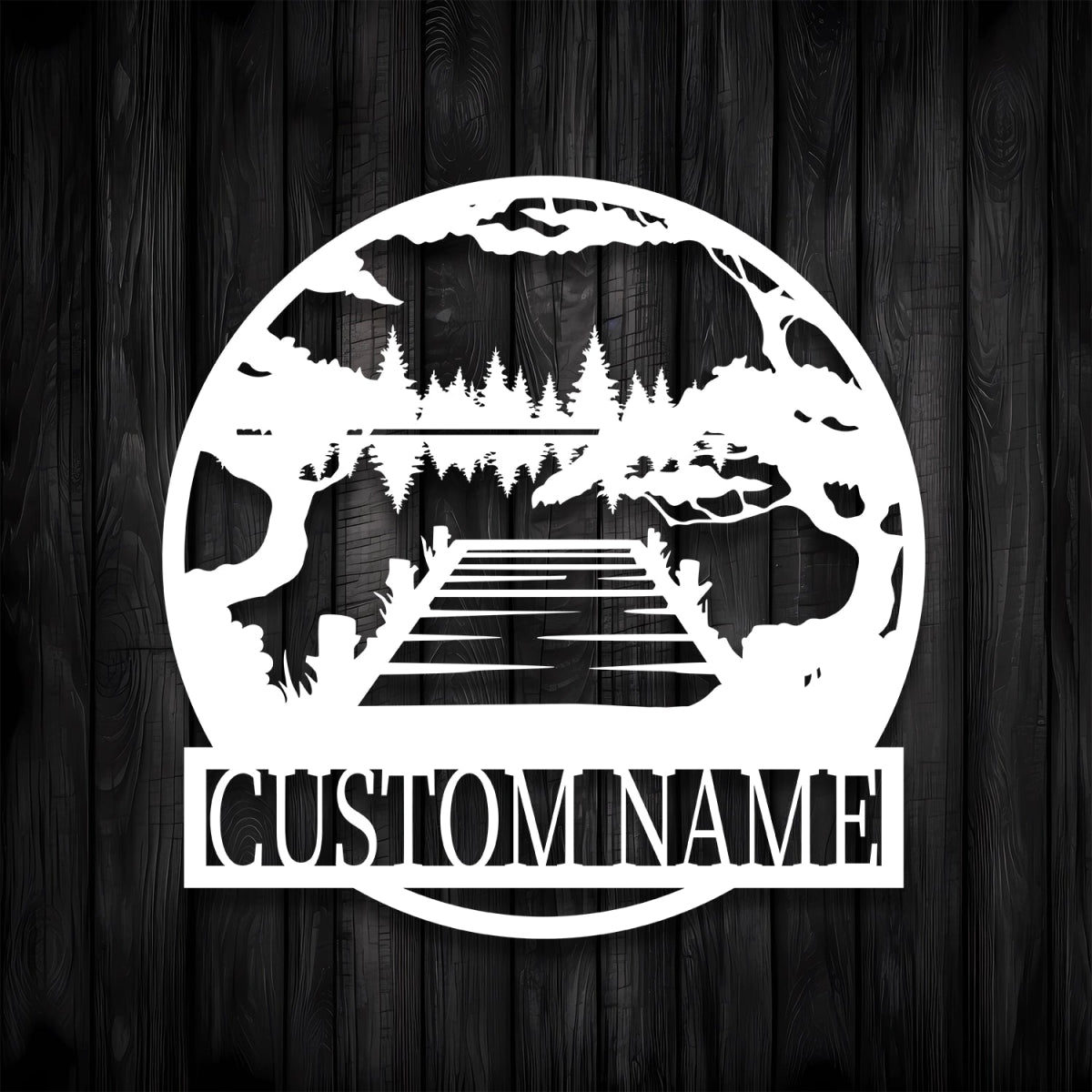 Outdoor Lake View Custom Premium Metal Wall Art Decor - BrossHome Metal Wall Art