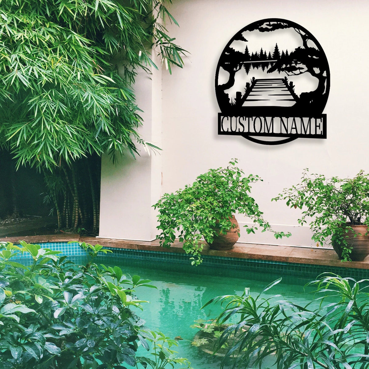 Outdoor Lake View Custom Premium Metal Wall Art Decor - BrossHome Metal Wall Art