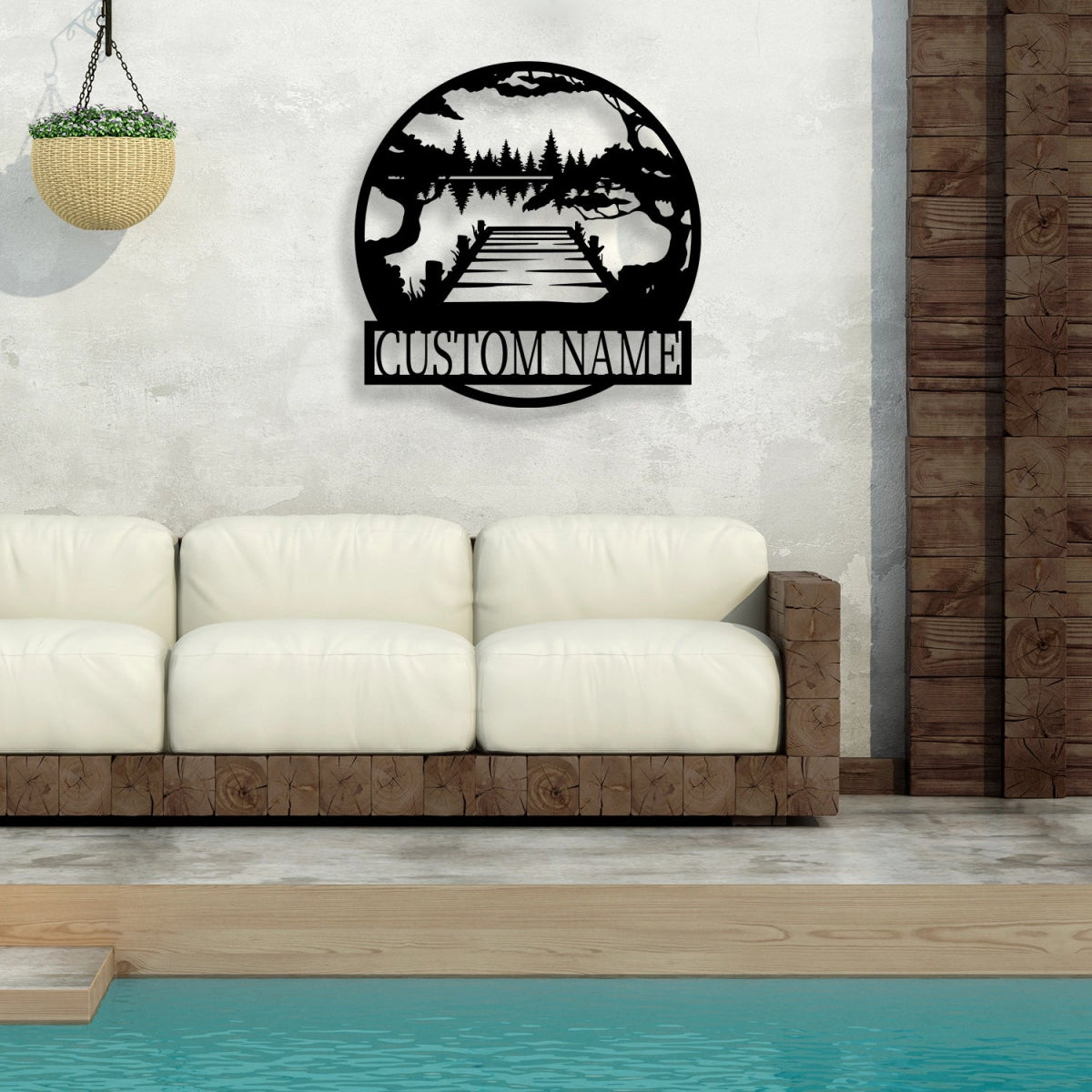 Outdoor Lake View Custom Premium Metal Wall Art Decor - BrossHome Metal Wall Art