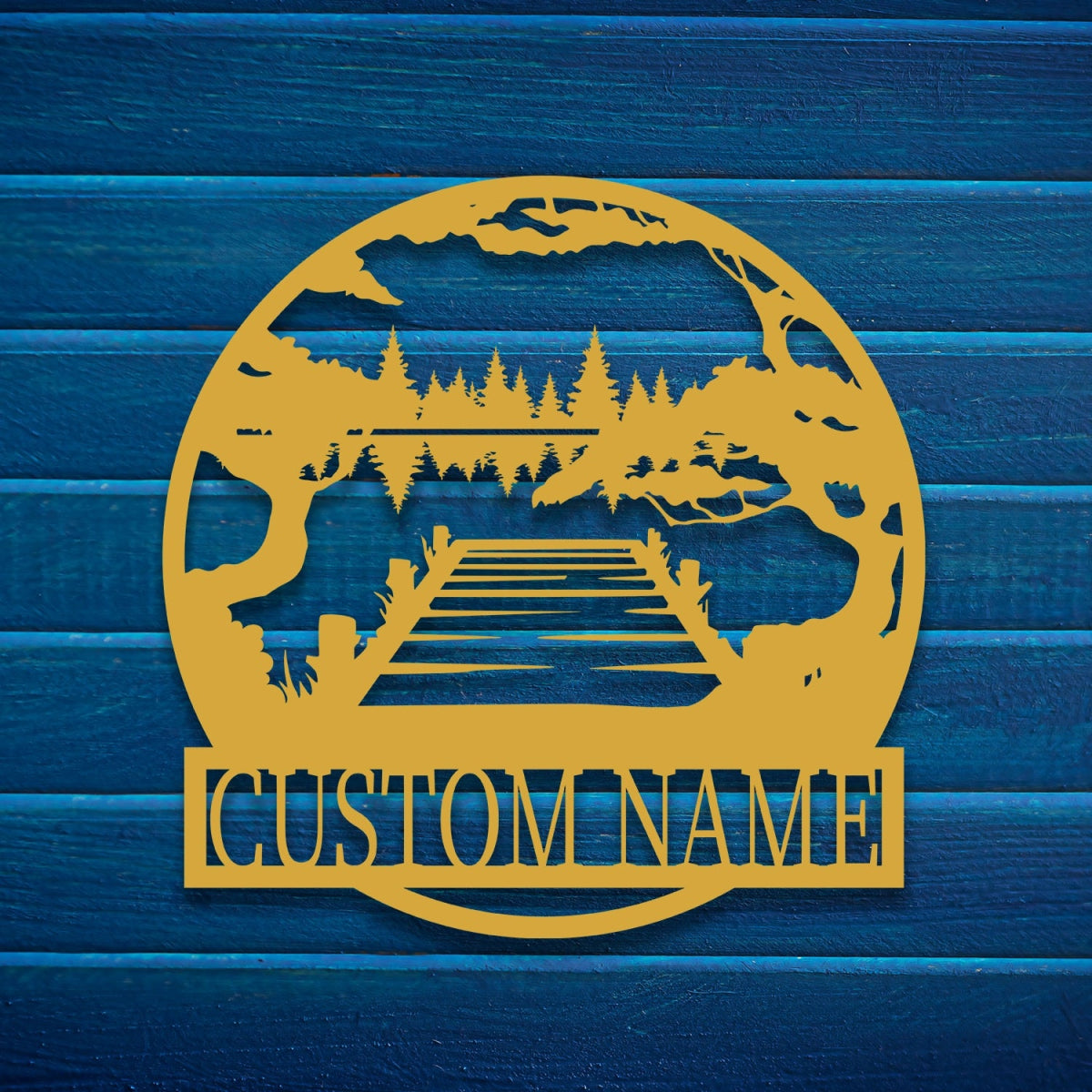 Outdoor Lake View Custom Premium Metal Wall Art Decor - BrossHome Metal Wall Art