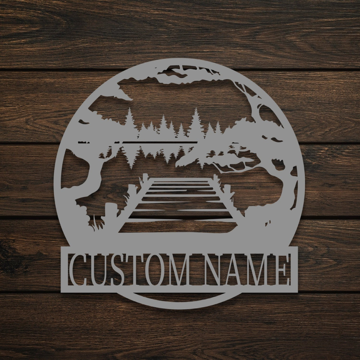 Outdoor Lake View Custom Premium Metal Wall Art Decor - BrossHome Metal Wall Art