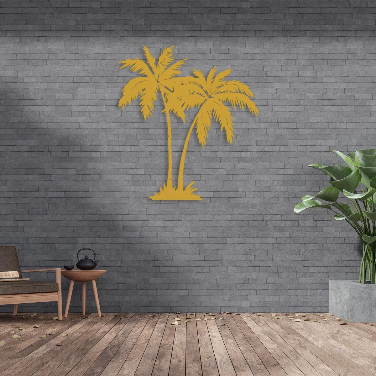 Palm Tree Metal Wall Art - BrossHome Metal Wall Art