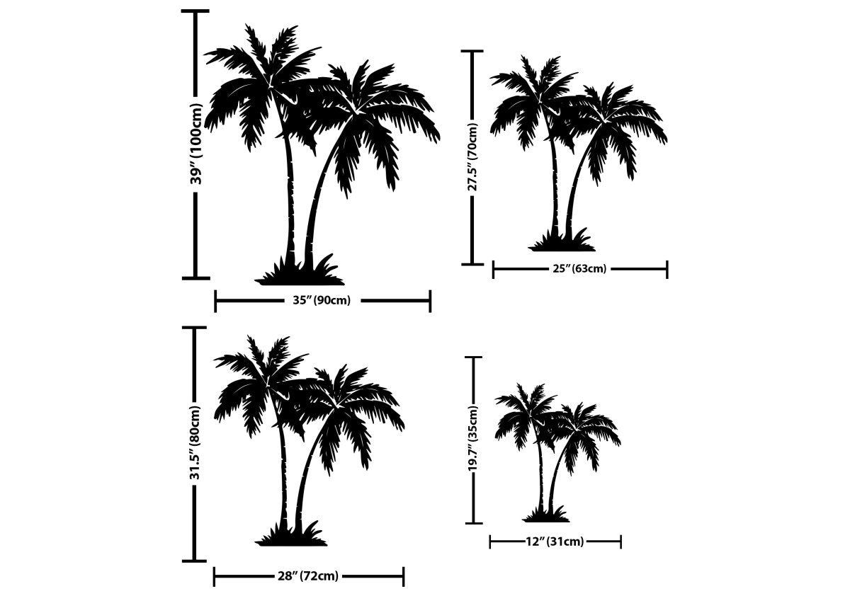 Palm Tree Metal Wall Art - BrossHome Metal Wall Art