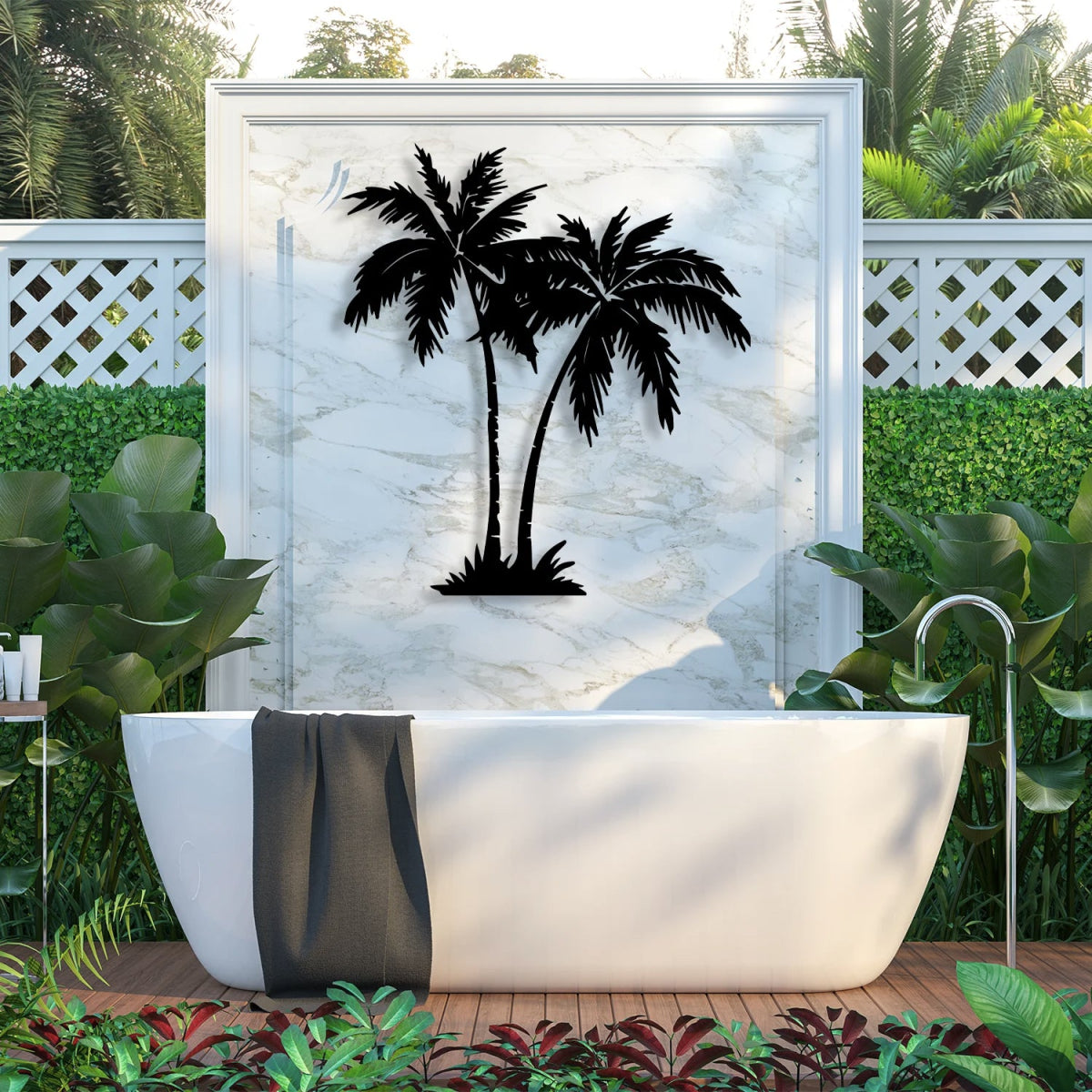 Palm Tree Metal Wall Art - BrossHome Metal Wall Art