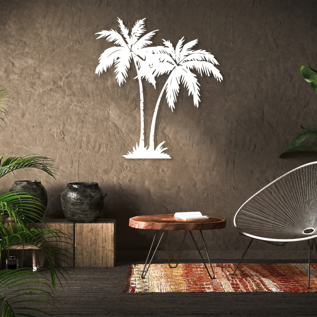 Palm Tree Metal Wall Art - BrossHome Metal Wall Art