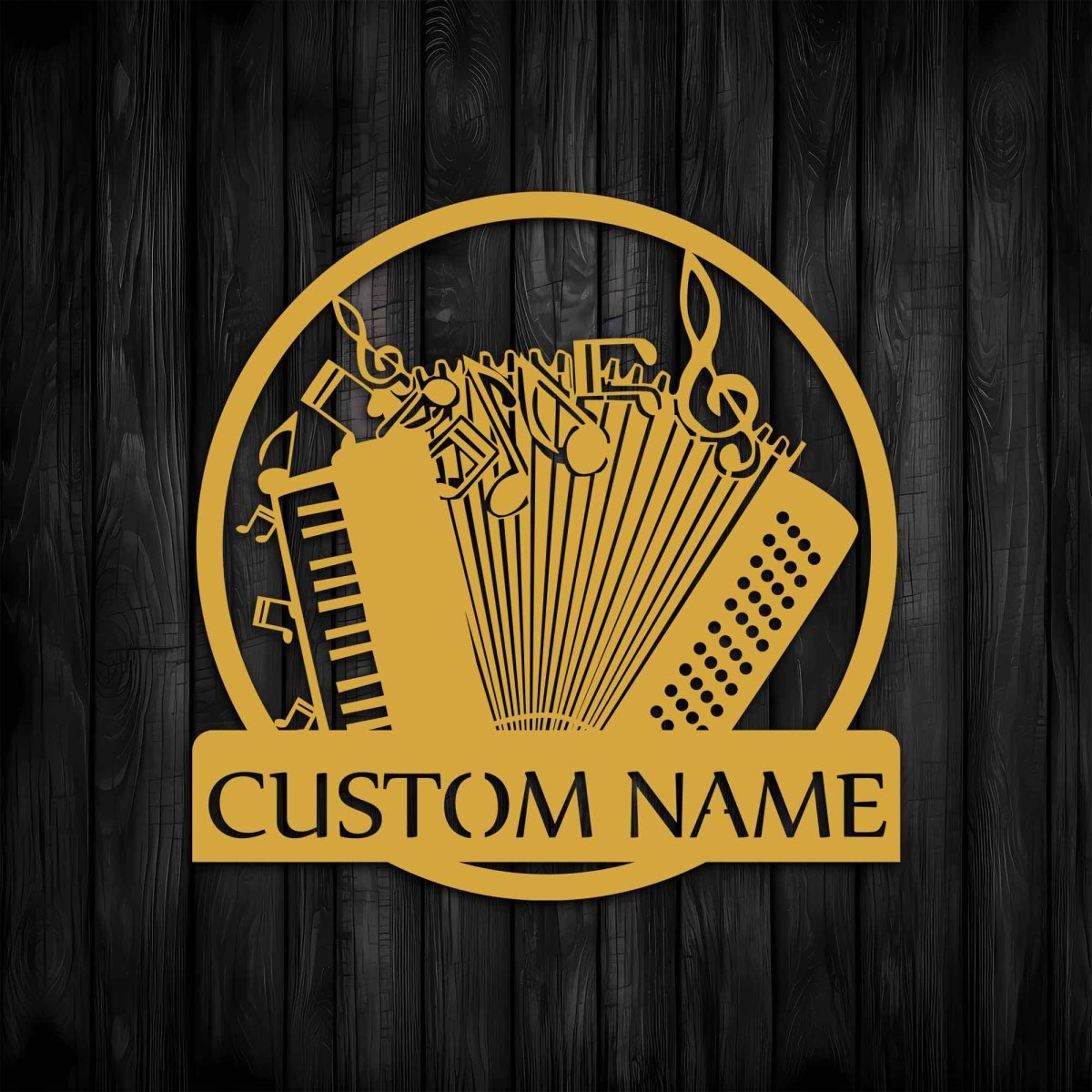 Personalized Accordion Metal Wall Art - BrossHome Metal Wall Art