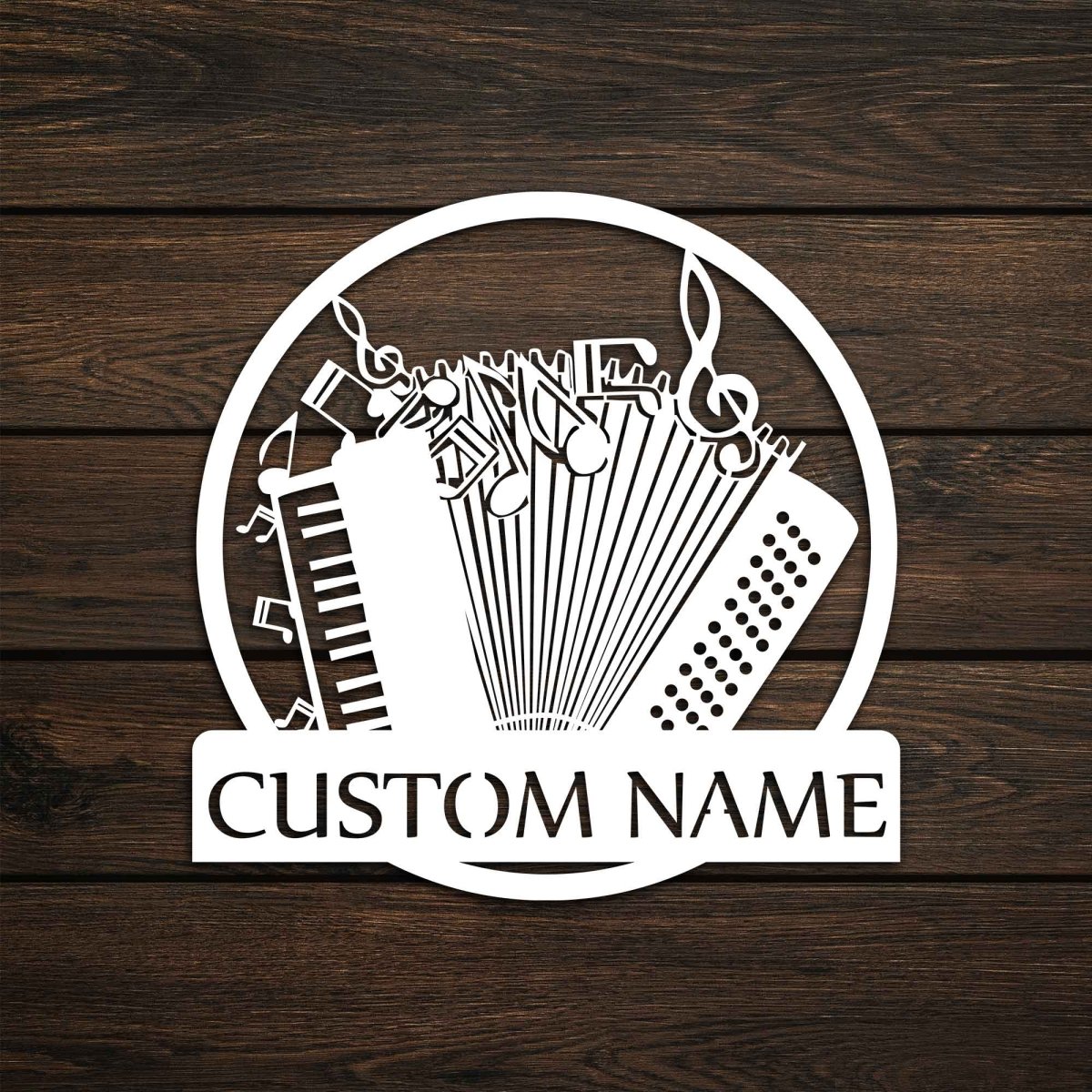 Personalized Accordion Metal Wall Art - BrossHome Metal Wall Art