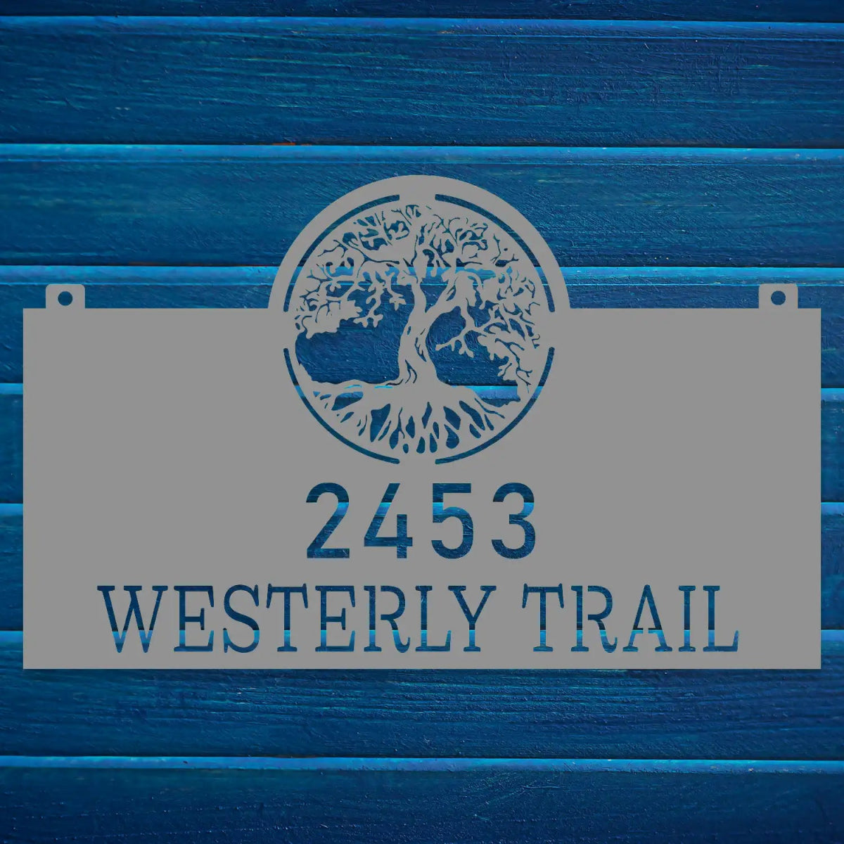Personalized Address Sign for 2453 Westerly Trail - BrossHome Metal Wall Art