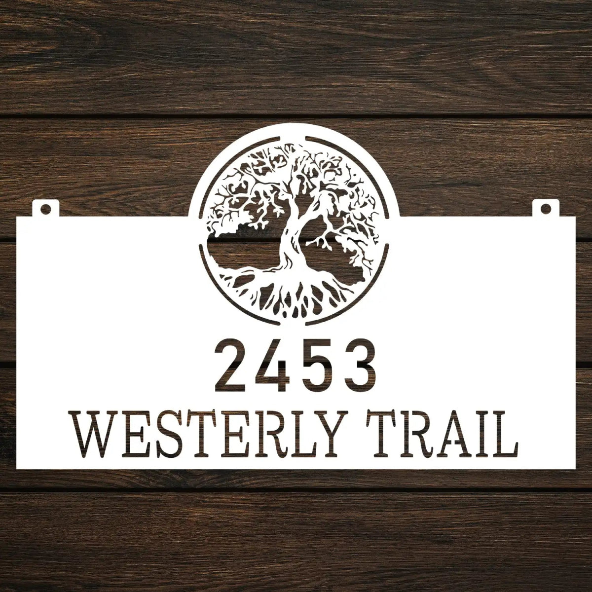 Personalized Address Sign for 2453 Westerly Trail - BrossHome Metal Wall Art