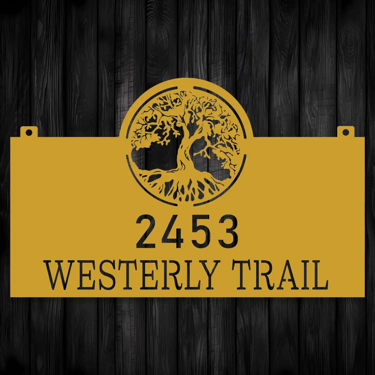 Personalized Address Sign for 2453 Westerly Trail - BrossHome Metal Wall Art